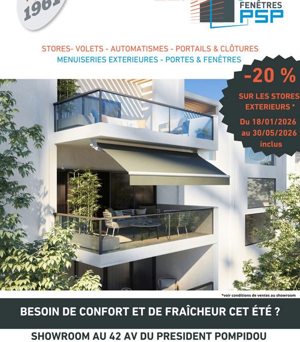 Bénéficiez de -20 % sur nos stores extérieurs